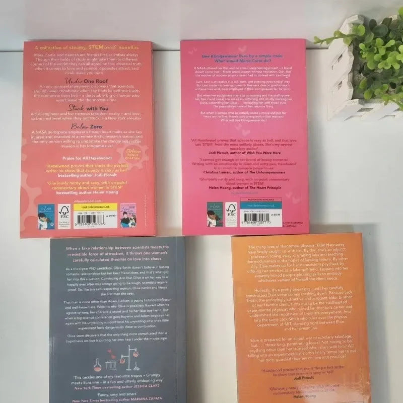 4 Books/set  By Ali Hazelwood The Love Hypothesis/Love on The Brain/Loathe to Love You /Love, Theoretically Novel English Book