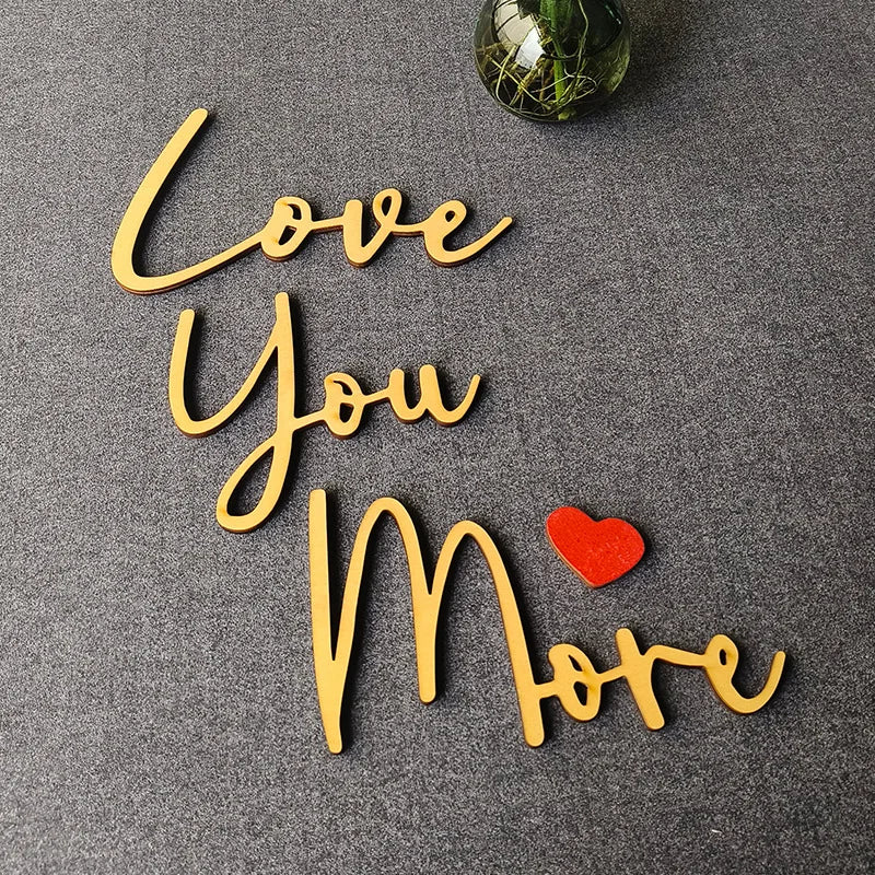 Love You Bye Sign Above Door Topper Decoration Wall Art Wooden Script Decor for Door Home Valentine's Wedding Thanksgiving Gift