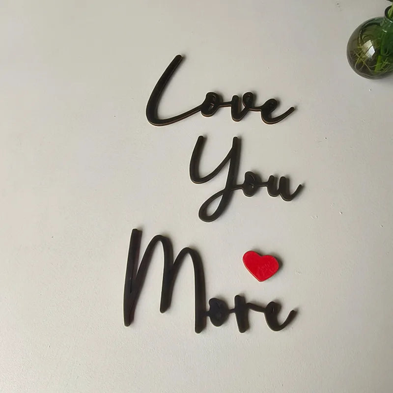 Love You Bye Sign Above Door Topper Decoration Wall Art Wooden Script Decor for Door Home Valentine's Wedding Thanksgiving Gift