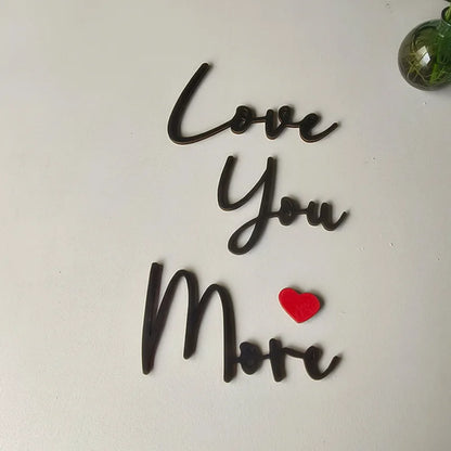 Love You Bye Sign Above Door Topper Decoration Wall Art Wooden Script Decor for Door Home Valentine's Wedding Thanksgiving Gift