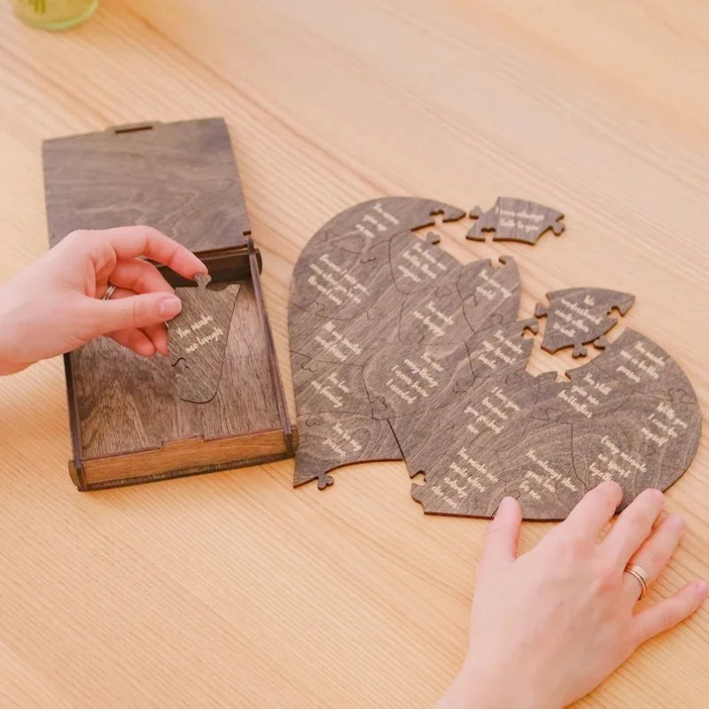 20 Reasons Why I Love You Puzzle Engraved Love Gift Home Decor Sentimental Gifts Personalized Valentine Day Gift