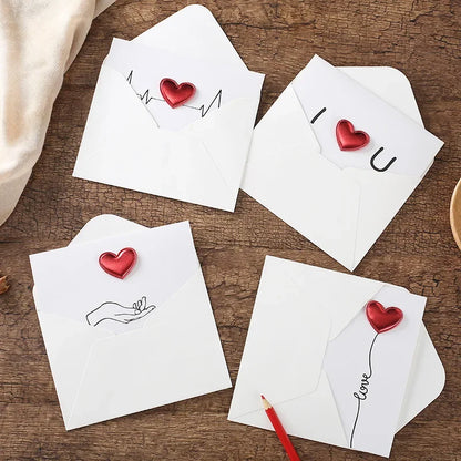 5/10Pcs Valentines Day Gift Card Love Postcard Greeting Card Wedding Invitation Thank You Cards Anniversary Birthday Party Decor