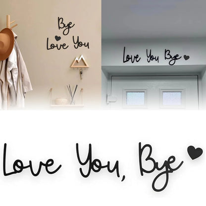 Love You Bye Sign Above Door Topper Decoration Wall Art Wooden Script Decor for Door Home Valentine's Wedding Thanksgiving Gift